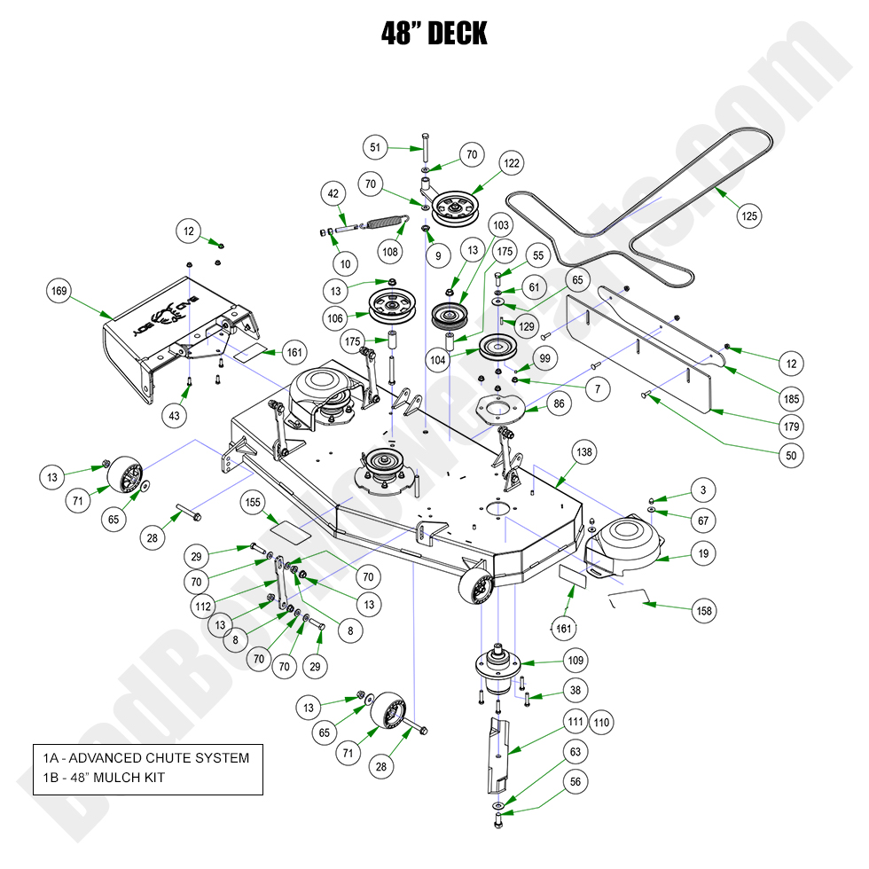 3248 - Bad Boy Mower Parts Lookup > 2023 > Walk Behind > 48\" Deck Assembly